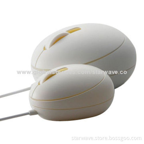 Egg-shaped Wired Optical Mice with 800/1,600/2,400/3,200dpi and Laser Tracking Method
